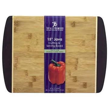 Totally Bamboo Java Two-Tone Cutting Board 15" x 11"