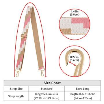 Adjustable Guitar Style Crossbody Bag Strap - Fashionable and Comfortable