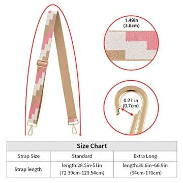 Adjustable Guitar Style Crossbody Bag Strap - Fashionable and Comfortable