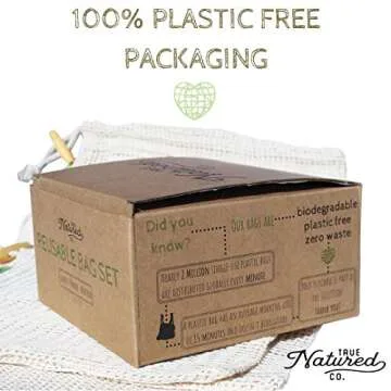 Reusable Produce Bags - Zero Waste Cotton & Mesh Set