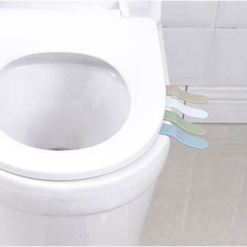 4-Pack Toilet Seat Pad Cover Lifter,Avoid Touching - Self-Adhesive Hygiene for Kids and Adult