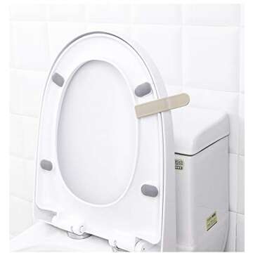 4-Pack Toilet Seat Pad Cover Lifter,Avoid Touching - Self-Adhesive Hygiene for Kids and Adult