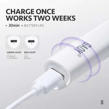 GAOY Cordless Nail Lamp with Stand, Handheld UV Light for Gel Nails, Rechargeable USB Nail Dryer for Fast Curing, White