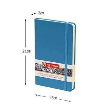 Talens Japan T9314-212M Art Creation Sketchbook - Lake Blue, 5.1 x 8.3 Inches