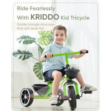 KRIDDO Kids Tricycle for Toddlers Age 2-4 - Safe Fun