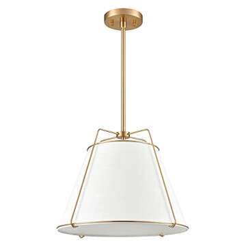Light Society LS-C554-AB Lise Chandelier - Elegant Brass Lighting with Adjustable Height