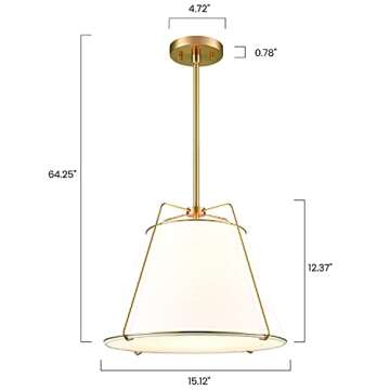 Light Society Lise Chandelier - Elegant Brass Pendant Lighting