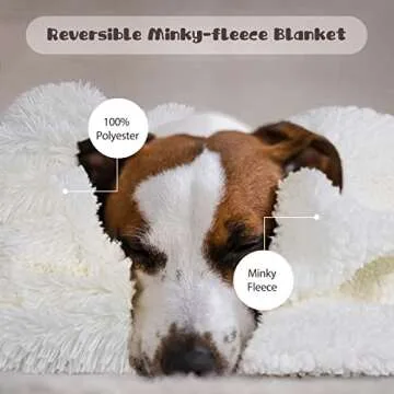 BENRON Cozy Reversible Dog Blanket - Soft and Washable 30x40