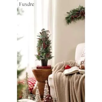 23 Inch Christmas Swag for Front Door 20 Inch Tabletop Christmas Tree Perfect Christmas Decoration for Home, Living Room, Table