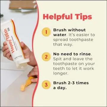 Happy Tooth Natural Hydroxyapatite Toothpaste, Fluoride Free, SLS Free, Whitening for Sensitive Teeth, Natural Ingredients, Dentist Formulated & Recommended, Adults & Kids, Vanilla Frosting 3.4 Fl Oz