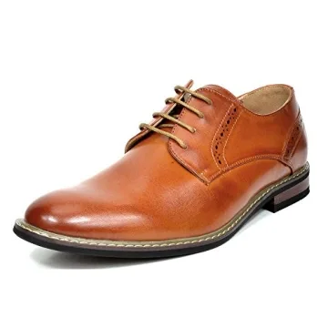 Bruno Marc Men's Leather Lined Derby Dress Shoes – Elegant & Comfortable