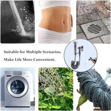 Handheld Bidet Sprayer for Toilet,1-In-2-Out Dual Control Valve,Mini Toilet Faucet Sprayer Kit Butt Washer,Hand Shower Bidet Attachment for Washing Machine and Toilet (Grey)