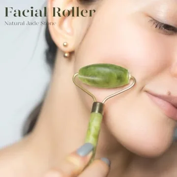 BAIMEI Jade Roller & Gua Sha Facial Beauty Tool Set