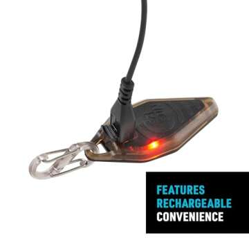 Nite Ize Radiant Rechargeable Microlight - Rechargeable Keychain Flashlight with LED Light - Microlight for Travel, Camping, Car Key Keychain & House Key Keychain - 12 Lumen Light