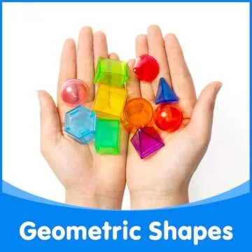 Odoorgames 100 Pcs 3D Shapes for Teaching - Geometric Solids and Geometry Manipulatives for Classroom - Enhance Learning Experience