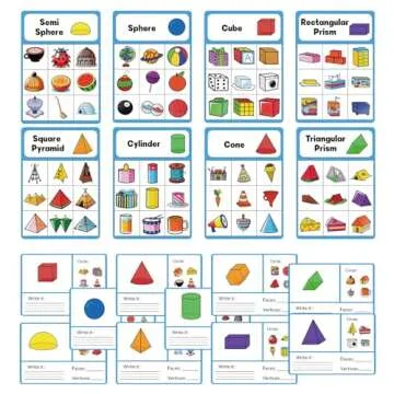 Odoorgames 100 Pcs 3D Shapes for Teaching - Geometric Solids and Geometry Manipulatives for Classroom - Enhance Learning Experience