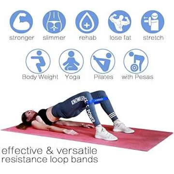 INMAKER Workout Bands Resistance for Women, Leg Bands for Working Out, Resistant Exercise Bands for Butt and Legs