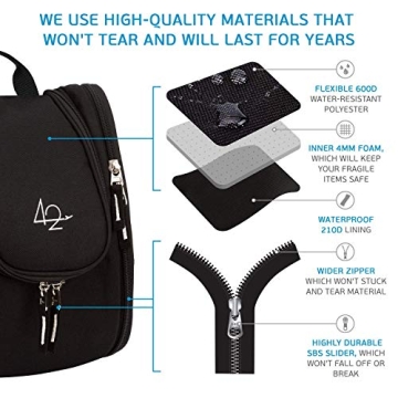 Large Travel Toiletry Bag with 17 Compartments – Water Resistant