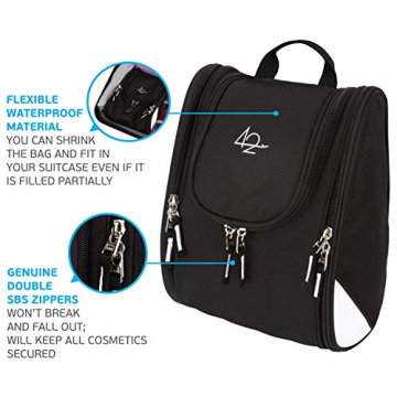 Large Travel Toiletry Bag with 17 Compartments – Water Resistant