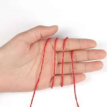 Tenn Well Bakers Twine, 2 Roll x 328 Feet 2mm Gold Wire Combined Christmas Twine String Ribbon for Gift Wrapping, Baking, Crafting, Holiday Decorations