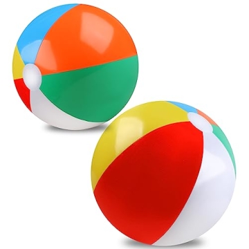 REGUICORP 2 Pack 20 Inch Beach Balls for Kids - Fun for Summer!