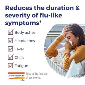Boiron Oscillococcinum for Relief from Flu-Like Symptoms of Body Aches, Headache, Fever, Chills, and Fatigue - 12 Count