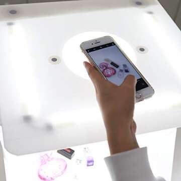 Foldio2 Plus (15inch Lightbox for Product Photography / 15" x 15" / Portable Studio, Dimmable LED Chips, CRI 97+, White & Black Background Sheets Included) by ORANGEMONKIE