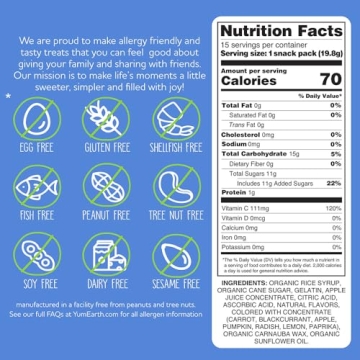 YumEarth Organic Gummy Bears - Allergy Friendly Fruity Snacks