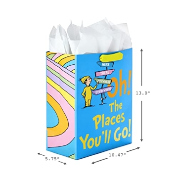 Hallmark Dr. Seuss Graduation Gift Bag with Card and Tissue