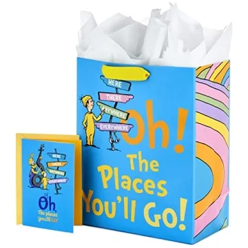 Hallmark Dr. Seuss Graduation Gift Bag with Card and Tissue