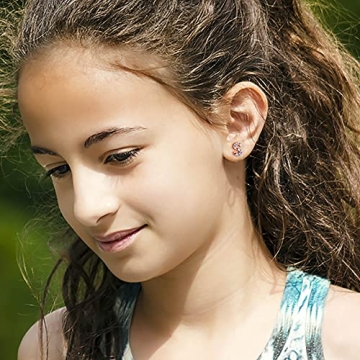 Memorjew Hypoallergenic Initial Stud Earrings for Women