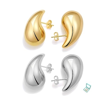 Chunky Gold Hoop Earrings Lightweight Women9s Jewelry