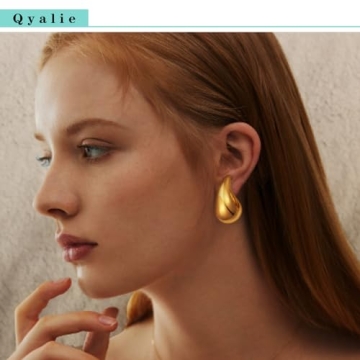 Chunky Gold Hoop Earrings Lightweight Women9s Jewelry