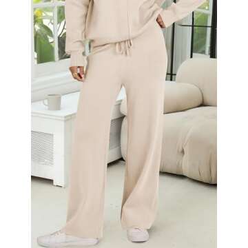 ANRABESS Women's Cozy Two Piece Lounge Sweater Set