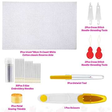 Paxcoo 146 Pcs String Bracelet Making Kit Embroidery Floss with Organization Box Including 108 Colors Cross Stitch Thread Bracelet String and 38 Pcs Tools for Friendship Bracelet String Making