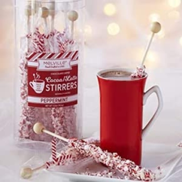 Melville Candy Gourmet Peppermint Cocoa Stirrers 8 Count