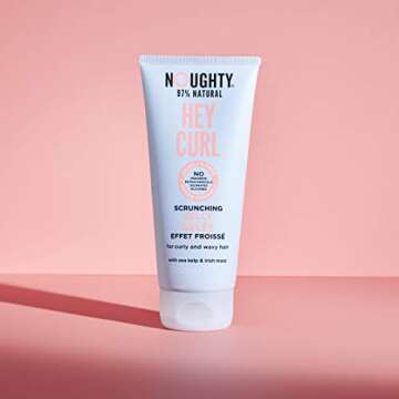 Noughty 97% Natural Hey Curl Scrunching Jelly, Hydrating Frizz Control Formula for Curly and Wavy Hair with Sea Kelp and Irish Moss, Sulphate Free Vegan Haircare 200ml