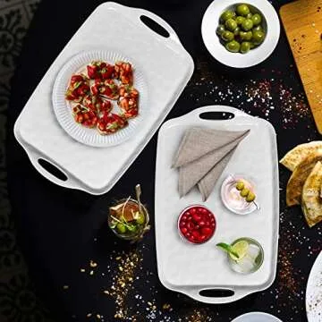 Versatile Large Rectangle Serving Tray Set