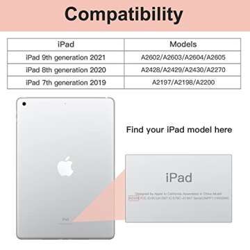 GHINL for iPad 9th/8th/7th Generation Case (2021/2020/2019) iPad 10.2-Inch Case with Pencil Holder [...