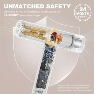 YAPOY Professional Hair Dryer - Fast, Efficient, Ionic Styling