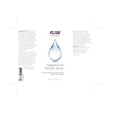 NOW Foods Solutions, Magnesium Topical Spray, from the Ancient Zechstein Seabed, Highly Concentrated, 8 Fl Oz (Pack of 1)