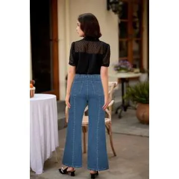 Stylish Belle Poque High Rise Jeans for Women with Pockets