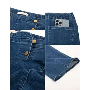 Stylish Belle Poque High Rise Jeans for Women with Pockets