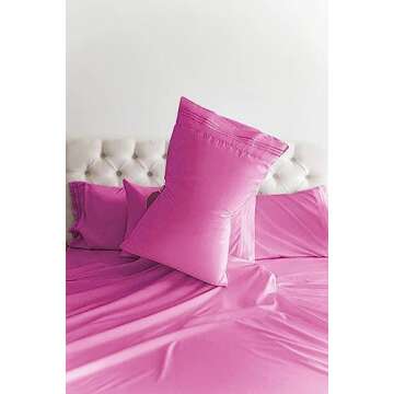California King Size Sheet Set - 6 Piece Set - Hotel Luxury Bed Sheets - Extra Soft - Deep Pockets - Easy Fit - Breathable & Cooling - Wrinkle Free - Comfy - Pink Bed Sheets - Cali Kings Sheets