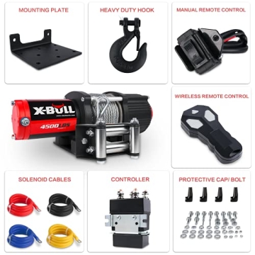 X-BULL 4500lbs Electric Winch with Wireless Remote Action