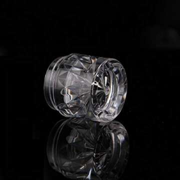 5Pcs Loose Powder Container 3ml Empty Plastic Mini Makeup Sample Pots Eyeshow Powder Box Blusher Bottles Concealer Powder Sifter Jar with 12 Holes and Screw Lids