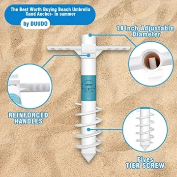 DUUDO Beach Umbrella Sand Anchor for Strong Winds