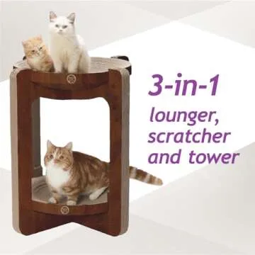 Necoichi Cat Scratcher Tower for All Cats Cozy and Stylish