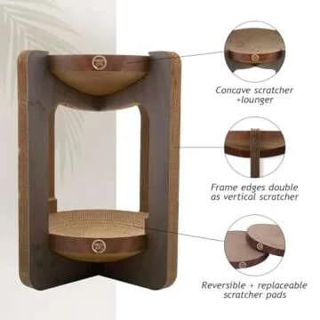 Necoichi Cat Scratcher Tower for All Cats Cozy and Stylish