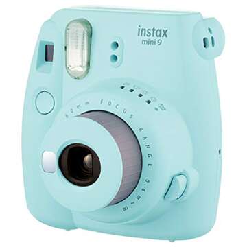 FUJiFILM Instax Mini 9 Instant Camera - Ice Blue (Renewed)